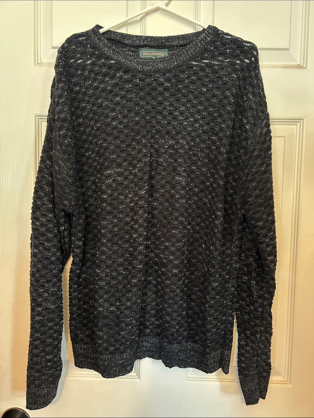 Hill & Archer Black Heathered Crewneck Sweater